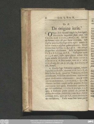 Tit. II. De origine iuris.