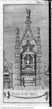 Les delices de l'Italie ... 6 Bände., 5. Band, Tafel vor Seite 35: Tombeau du Roi Robert.