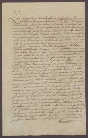 Procuratorium des Grafen Joseph Clemens von Westphalen zu Fürstenberg für den Vikar Weber.