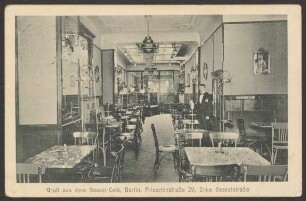 Ansichtskarte "Gruss aus dem Bessel-Café", Friedrichstraße 29