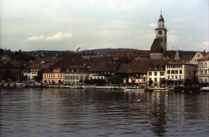Überlingen: Vom Schiff auf Anlegeplatz, mit Münsterturm