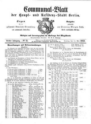 No. 21: No. 21, 11.Mai 1862