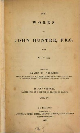 The Works of John Hunter : with notes. 4 (1835)