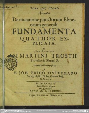 De mutatione punctorum Ebraeorum generali fundamenta quatour explicata
