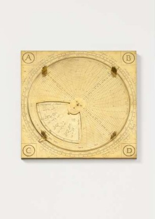 Vollkreisinstrument (Circumferentor) mit Sonnenuhr von Gualterus Arsenius, 1579