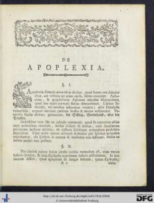 De Apoplexia.