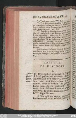 Caput IV. De Dialogis.