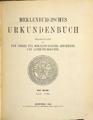 Meklenburgisches Urkundenbuch, 14. 1356 - 1360