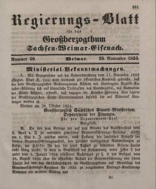 Nr. 40 : 25. November 1854