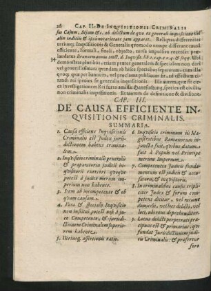 Cap. III. De Causa Efficiente Inquisitionis Criminalis.