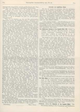 614-616 [Rezension] Pollard, Alfred W., Records of the English Bible