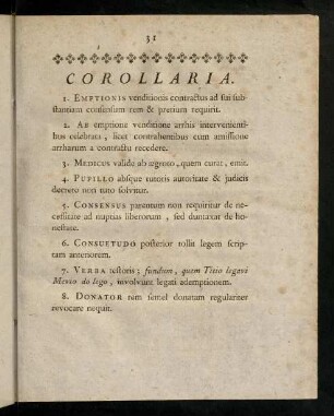 31-32, Corollaria