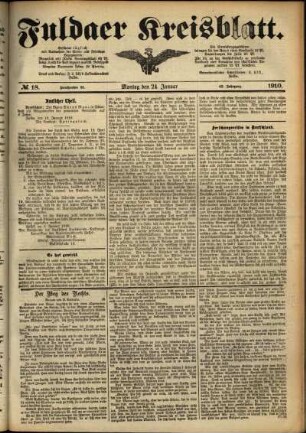 Ausgabe vom Montag, den 24. Januar 1910.