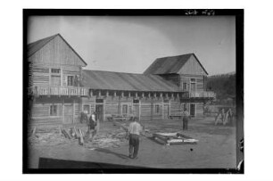 Blockhaus : Deutschland. Neu errichtetes Blockhaus, um 1910/1920