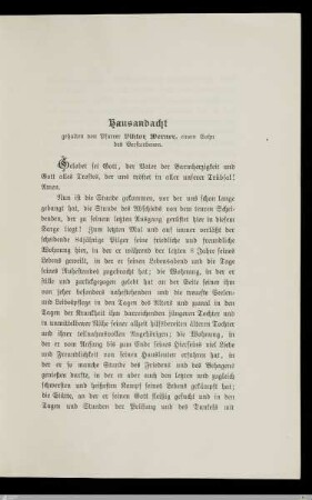 Hausandacht