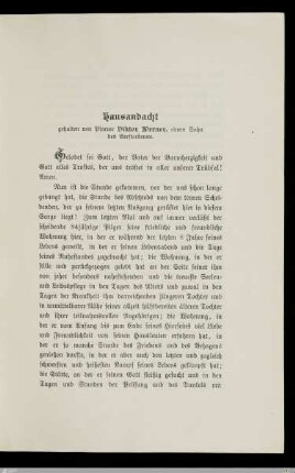 Hausandacht