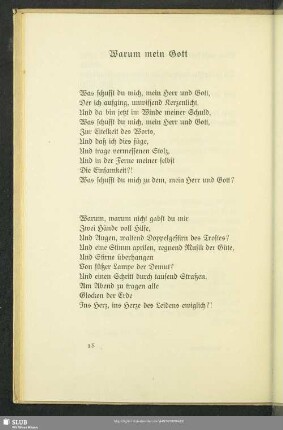 Warum mein Gott