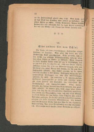 VII. Eine andere Art von Schlaf.