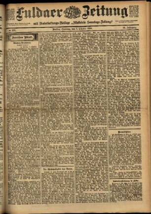 Zweite Ausgabe vom Samstag, den 07. Oktober 1899.