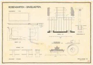 Stadtgarten, Recklinghausen: Rosengarten Details 1:50, 1:10