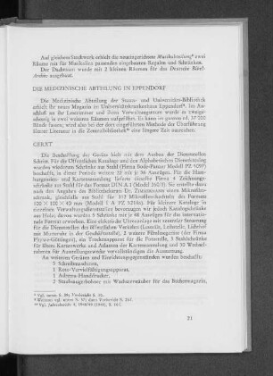 Die medizinische Abteilung in Eppendorf