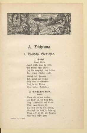I. Lyrische Gedichte