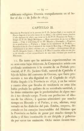 Capítulo II. Eleccion de Provincial en la persona del P. Fr. Jacinto Galí, y su muerte en Nueva Segovia á los ocho meses de su oficio. - ...