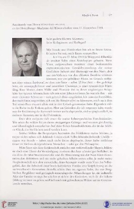 Antrittsrede vom 11. Dezember 2004