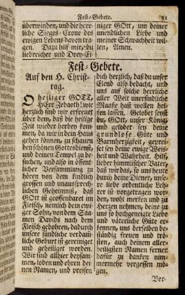 31-64, Fest-Gebete.