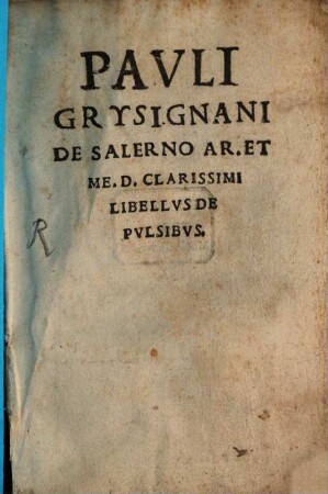 Libellus de pulsibus et urinis