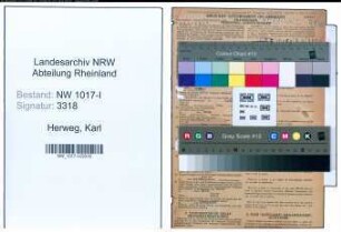 Entnazifizierung Karl Herweg , geb. 19.03.1905 (Schmied)