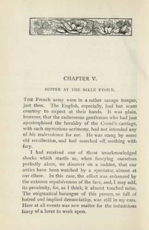 Chapter V. Supper at the belle etoile