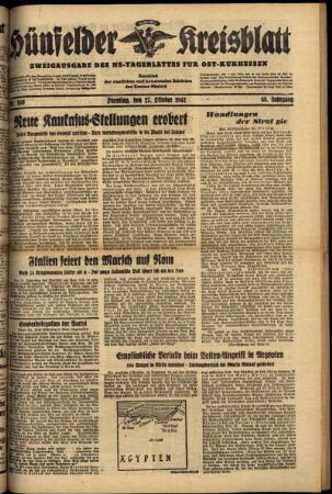 Ausgabe vom Dienstag, den 27. Oktober 1942.