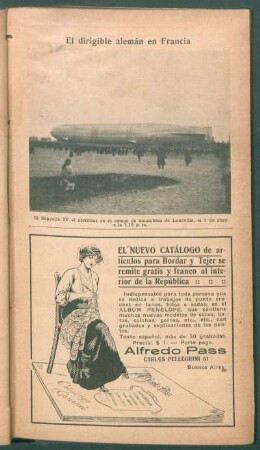 El dirigible alemán en Francia - [Fotografía]