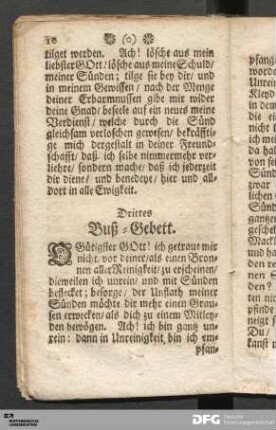 Drittes Buß-Gebett.
