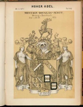 Taf. 262. Montagn - Douglas - Scott, Herzog v. Buccleuch. Dipl. v. 20. IV. 1673.