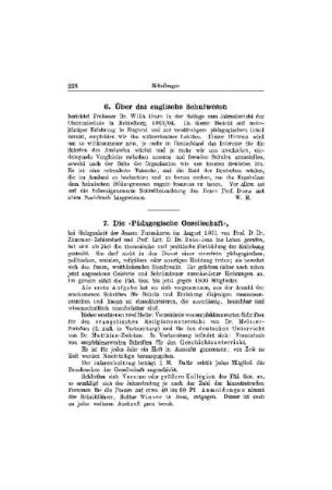 Über das englische Schulwesen