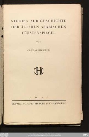 Studien zur Geschichte der älteren arabischen Fürstenspiegel