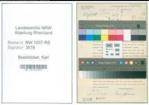 Entnazifizierung Karl Boeddicker , geb. 23.12.1904 (Angestellter)