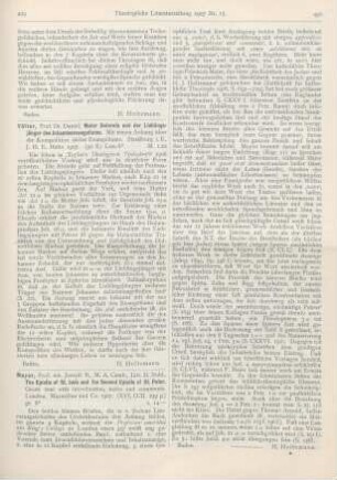 429-430 [Rezension] Mayor, Joseph, The Epistle of St. Jude and the Second Epistle of St. Peter