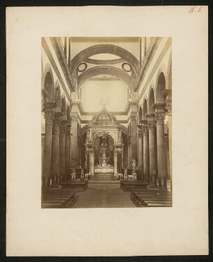 San Lorenzo, Florenz: Innenansicht, Langhaus nach Osten zum Hochaltar