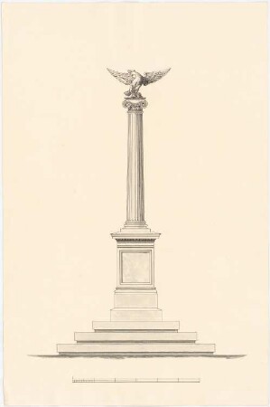 Denkmal: Adler auf ionischer Säule: Ansicht