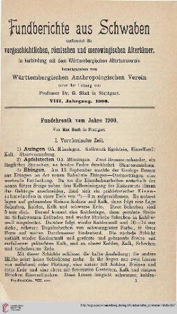 8: Fundchronik vom Jahre 1900