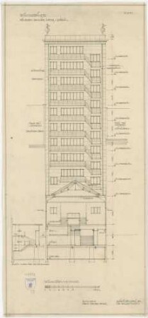 Bestelmeyer, German; Leipzig (Sachsen); Bankhaus Kroch - Rückansicht