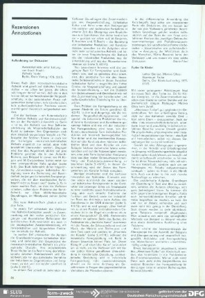Aufforderung zur Diskussion: Erwin Pracht u.a. „Ästhetik heute“ : Rezensionen Annotationen