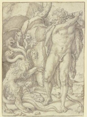 Herkules tötet die Lernäische Hydra