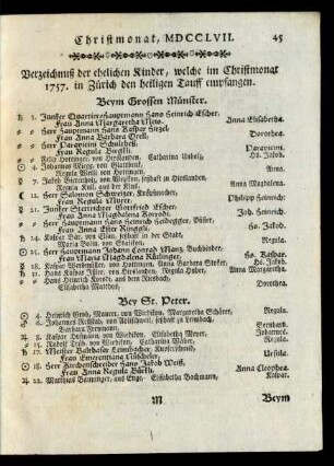 Christmonat, MDCCLVII
