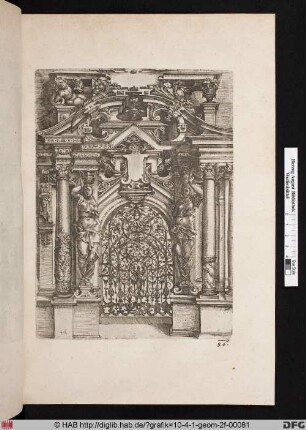 [Portal mit Karyatiden und Gittertür. Band II.]
