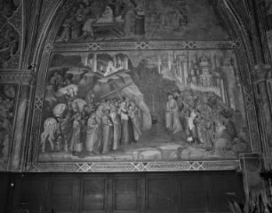Ausmalung der Cappella della Croce — Kreuzlegende — Anbetung des Kreuzes