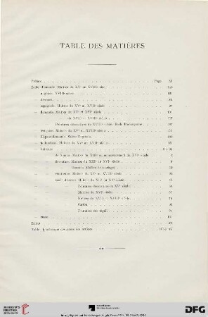 Table des matières